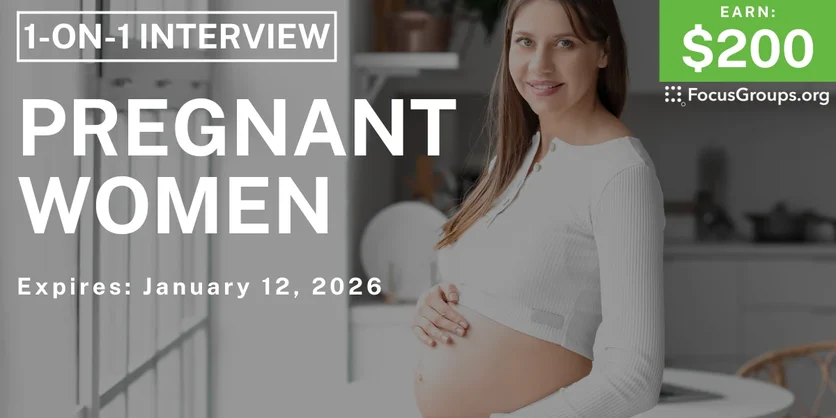 Research Study in NYC for Pregnant Women - $200 - $200 - 12/24/2025