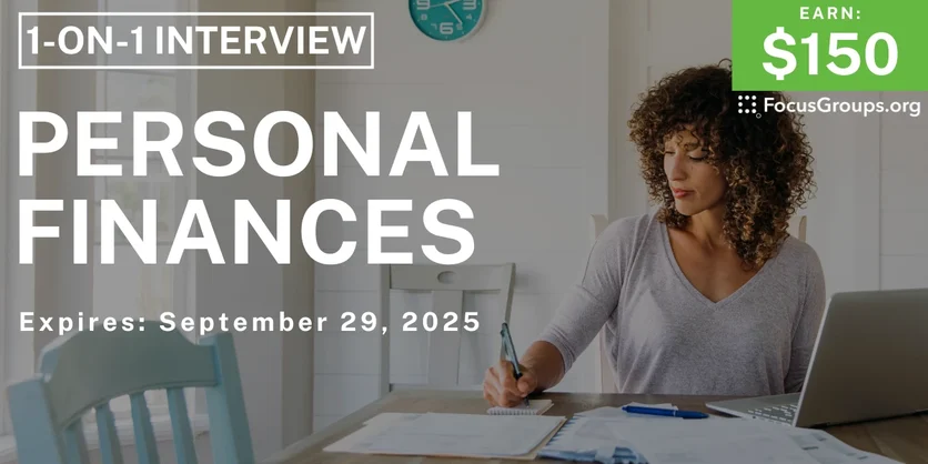 Research Study on Personal Finances - $150 - $150 - 09/10/2025