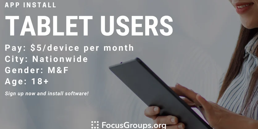 Survey Savvy Connect Tablet Users Study - App Install - TBD - 03/22/2023
