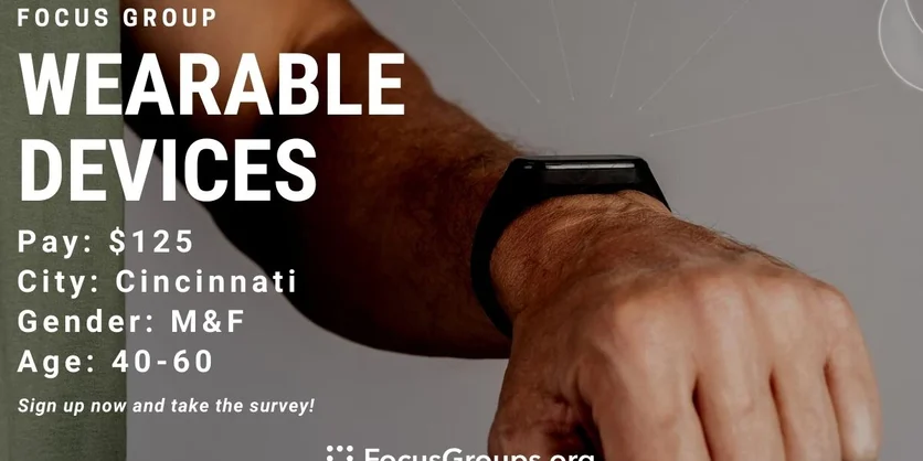 Focus Group on Wearable Devices in Cincinnati - $125 - 06/19/2023