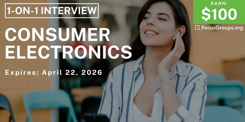 Research Study on Consumer Electronics - $100 - $100 - 04/10/2026