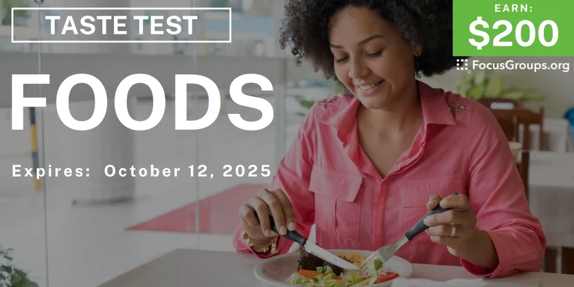 Taste Test in SF on Foods - $200 - $200 - 09/30/2025