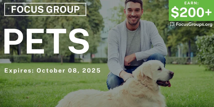 Focus Group in Denver on Pets - $200+ - $200-$350 - 09/26/2025