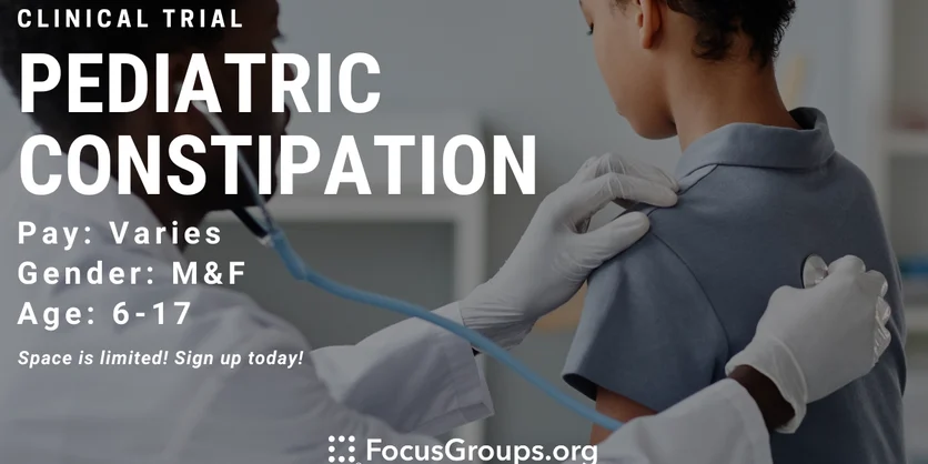 Clinical Trial on Pediatric Constipation - TBD - 01/30/2023