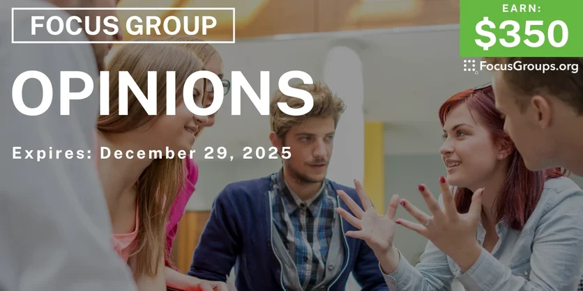 Focus Group in Atlanta on Opinions - $350 - $350 - 12/17/2025