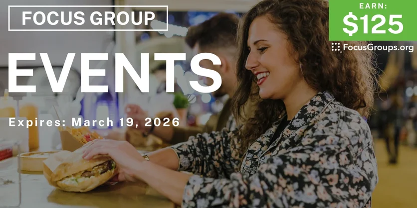 Focus Group in SF on Events - $125 - $125 - 03/05/2026