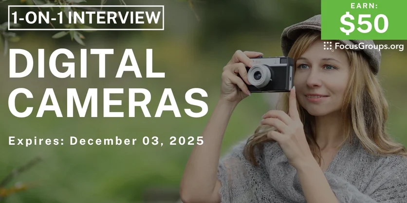 Research Study on Digital Cameras - $50 - $50 - 11/28/2025