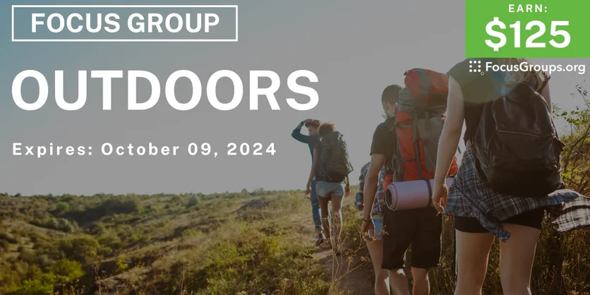 Focus Group for Asian Indians in California on the Outdoors - $125 - 09/13/2024