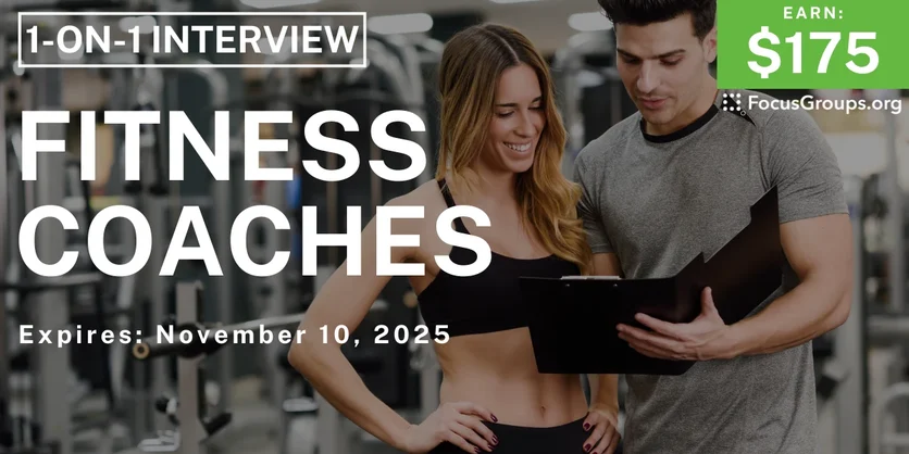 Research Study for Fitness Coaches - $175 - $175 - 10/29/2025