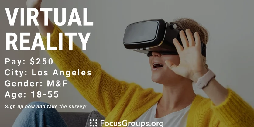 Interview about Virtual Reality in LA - $250 - 10/04/2022