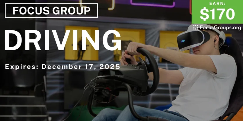 Focus Group in Boston on Driving - $170 - $170 - 12/02/2025