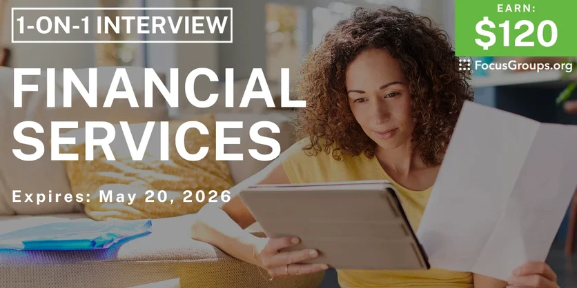Research Study on Financial Services - $150 - $150 - 05/12/2026