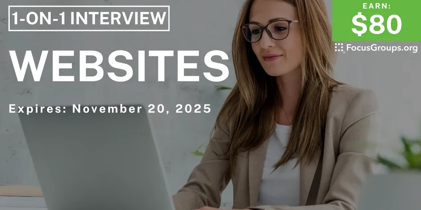 Research Study on Websites - $80 - $80 - 11/14/2025