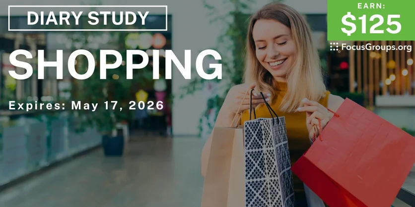 Research Study on Shopping - $125 - $125 - 05/12/2026