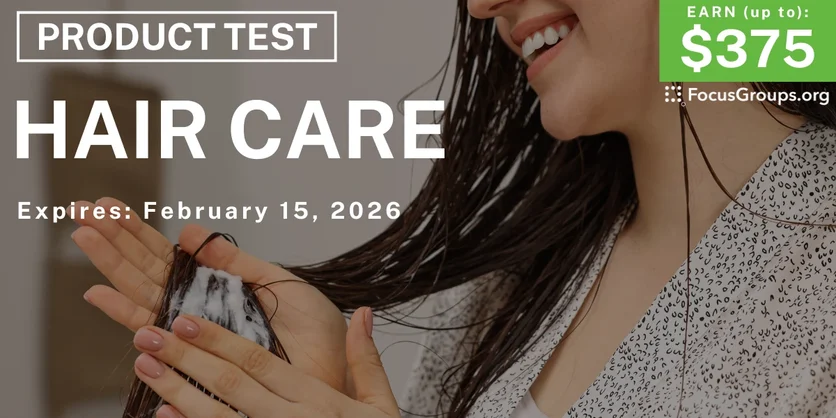 Product Test for Women in Cincinnati on Hair Care - up to $375 - up to $375 - 02/02/2026