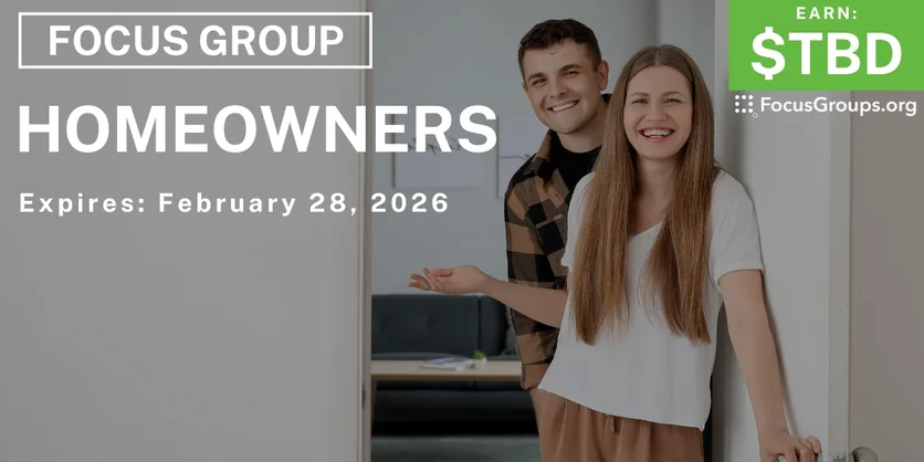 Focus Group in Nashville for Homeowners - TBD - 02/12/2026