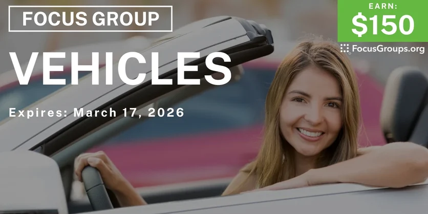 Research Study on Vehicles - $150 - $150 - 03/05/2026