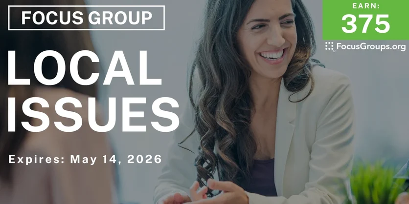 Focus Group in SF on Local Issues - $375 - $375 - 04/28/2026