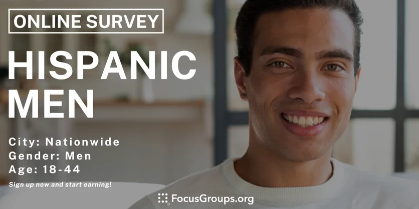YouGov Reasearch for Hispanic Men - $3.25 - 10/03/2024