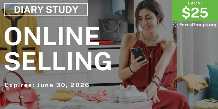 Research Study on Online Selling - $25 - $25 - 06/17/2026