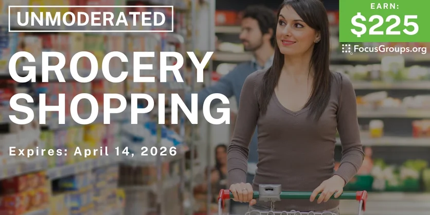 Grocery Shopping Study in Rochester - $225 - $225 - 04/01/2026