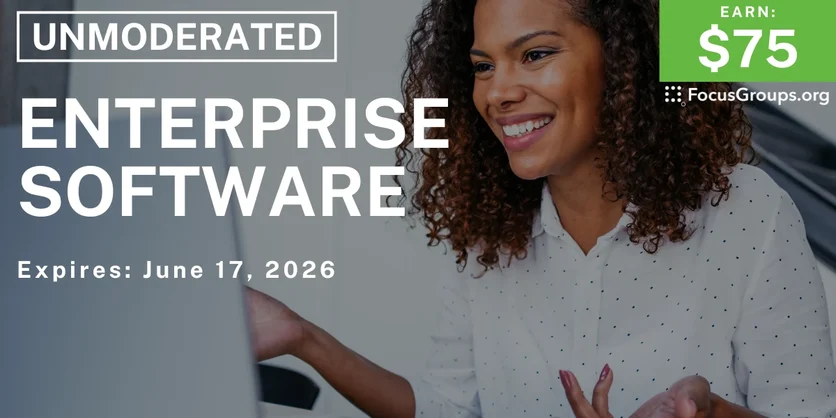 Research Study on Enterprise Software - $75 - $75 - 06/10/2026