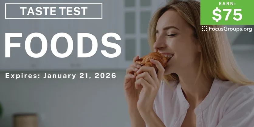 Food Taste Testing in Chicago - $75 - $75 - 01/19/2026