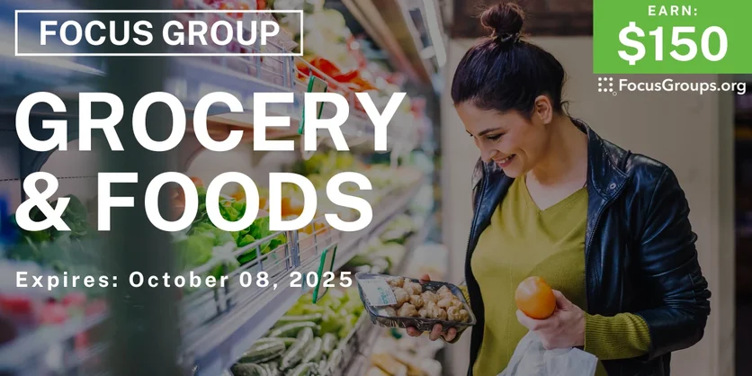 Focus Group in Chicago on Grocery & Foods - $150 - $150 - 09/25/2025