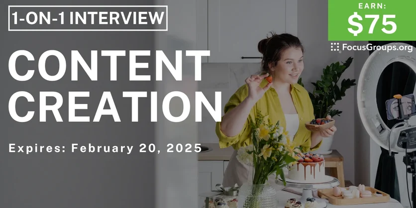 Research Study on Content Creation - $75 - 02/12/2025