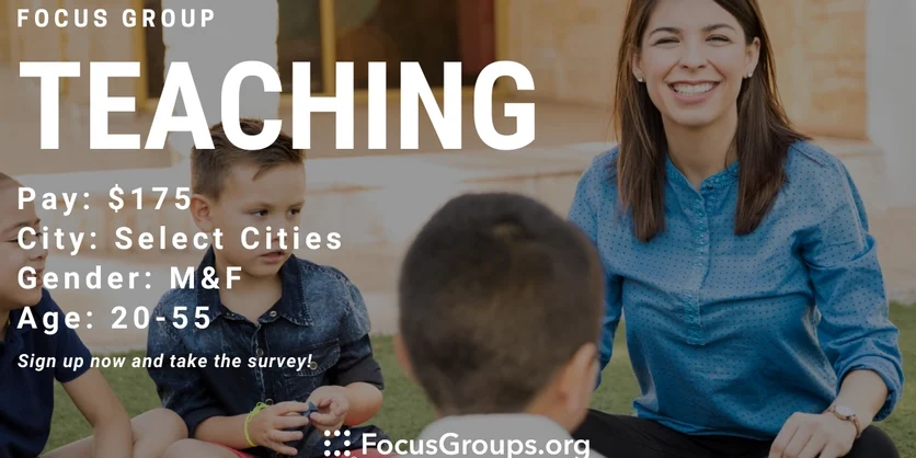 Focus Group for Preschool & VPK teachers on Teaching - $175 - 09/03/2022