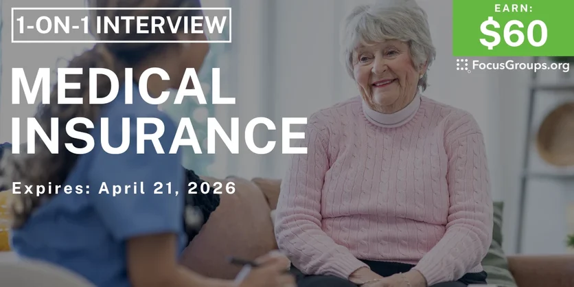 Medical Insurance Study for Seniors - $60 - $60 - 03/19/2026