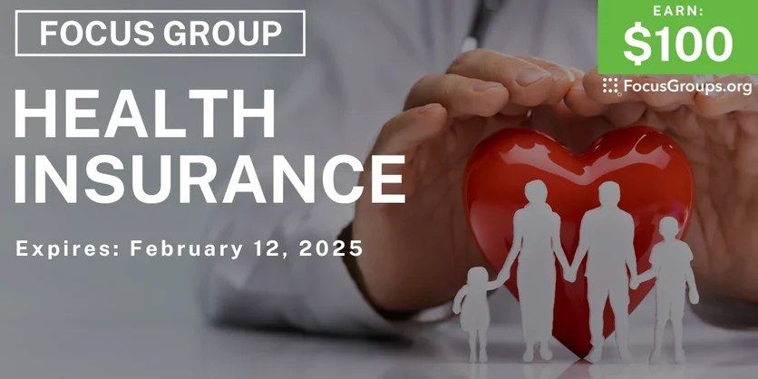 Focus Group in Orlando on Health Insurance - $100 - 01/31/2025