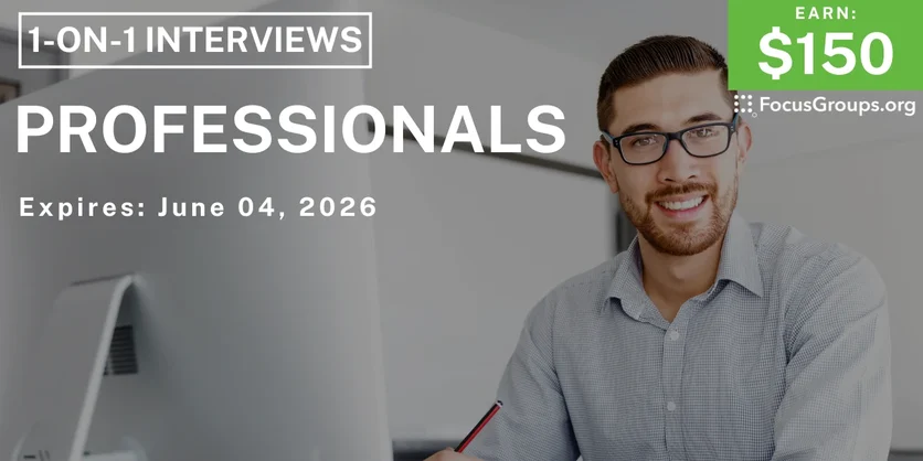 Research Study for Professionals - $150 - $150 - 05/29/2026