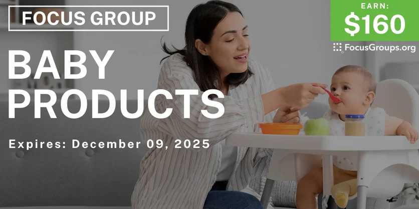 Focus Group for Parents on Baby Products - $160 - $160 - 12/02/2025