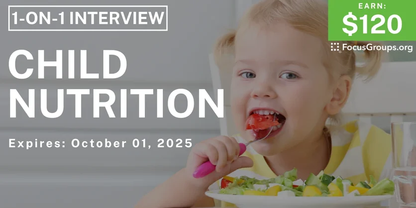 Research Study for Parents in Danbury on Child Nutrition - $120 - $120 - 09/16/2025