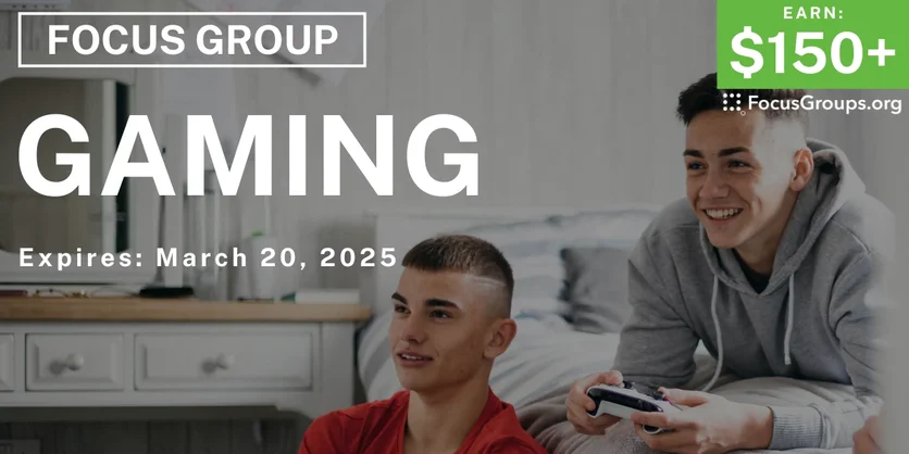 Focus Group for Parents in LA on Gaming - $150-$175 - 03/07/2025