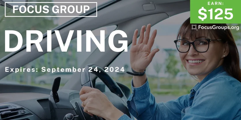Focus Group in Colorado on Driving - $125 - 09/13/2024