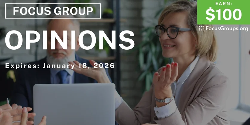 Baltimore Opinions Focus Group - $100 - $100 - 01/06/2026