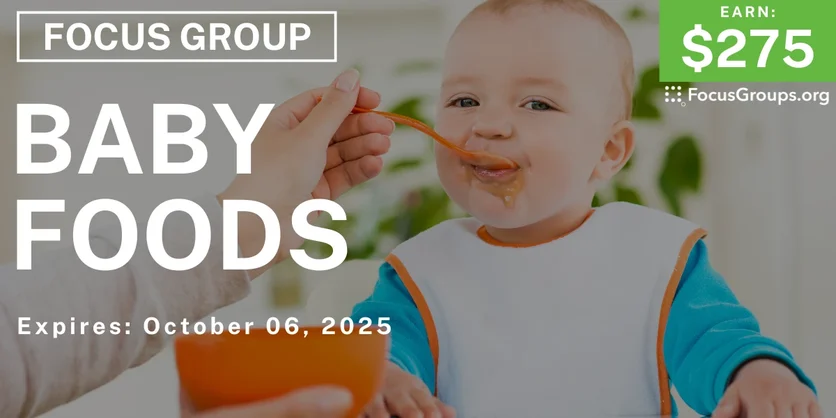 Focus Group for Parents in Denver on Baby Foods - $275