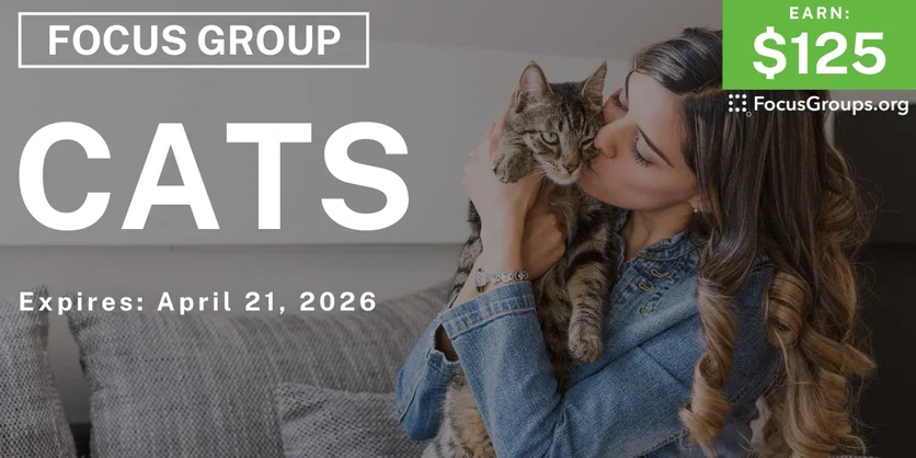 Focus Group on Cats - $125 - $125 - 04/13/2026
