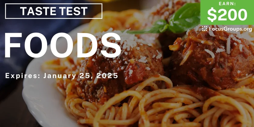 Taste Test in Chicago on Foods - $200 - 01/13/2025