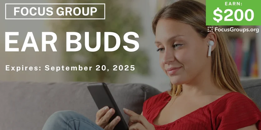 Focus Group in NYC on Ear Buds - $200 - $200 - 09/04/2025