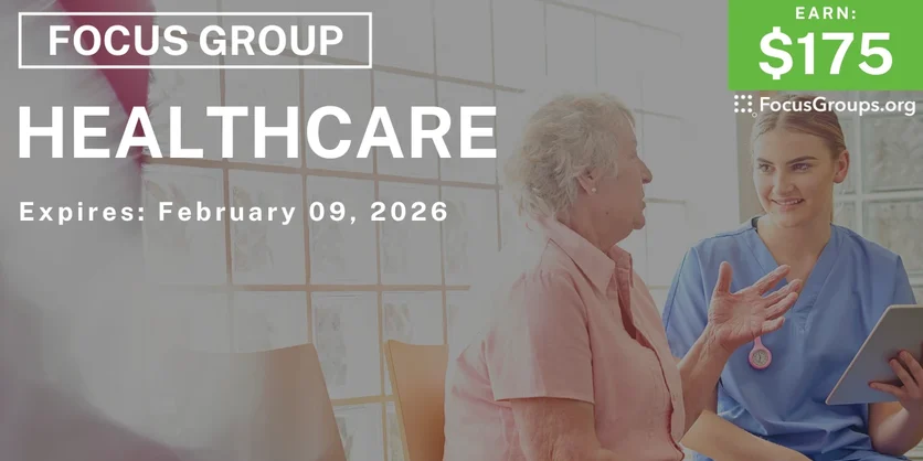 Focus Group in Charlotte on Healthcare - $175 - $175 - 01/28/2026