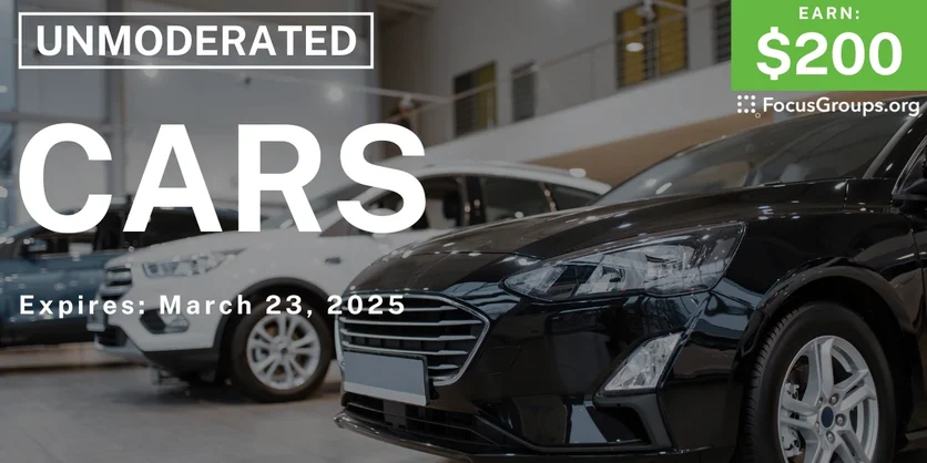 Research Study on Cars - $200 - 03/07/2025