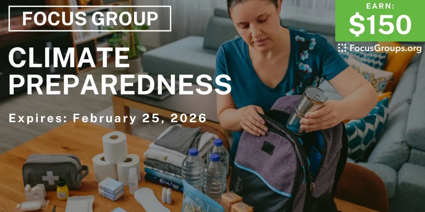 Climate Preparedness Study in Michigan - $150 - $150 - 01/23/2026