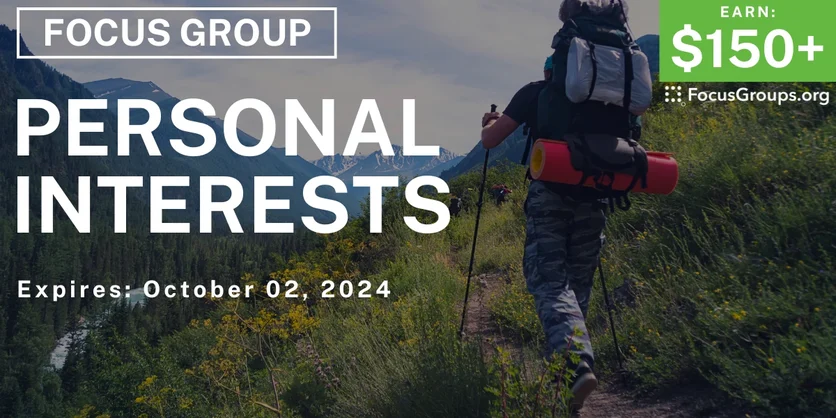 Focus Group in Indiana on Personal Interests - $150-$250 - 09/19/2024