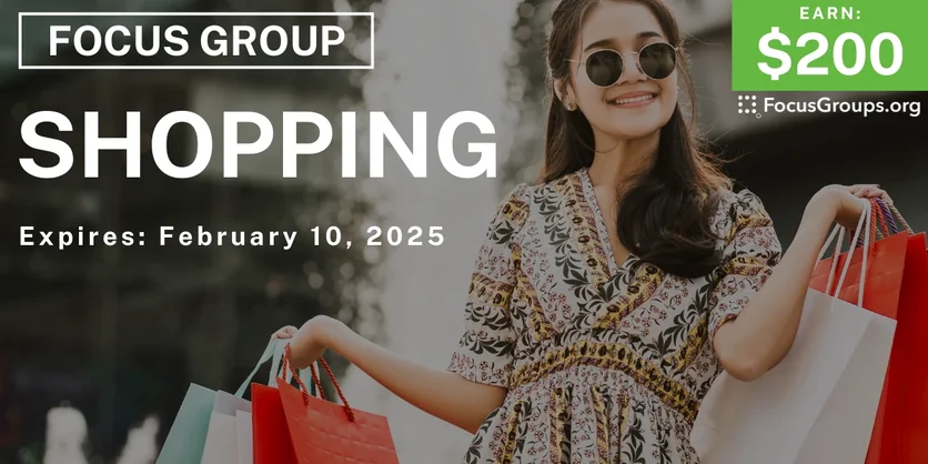 Focus Group in Fort Lauderdale on Shopping - $200 - 01/23/2025