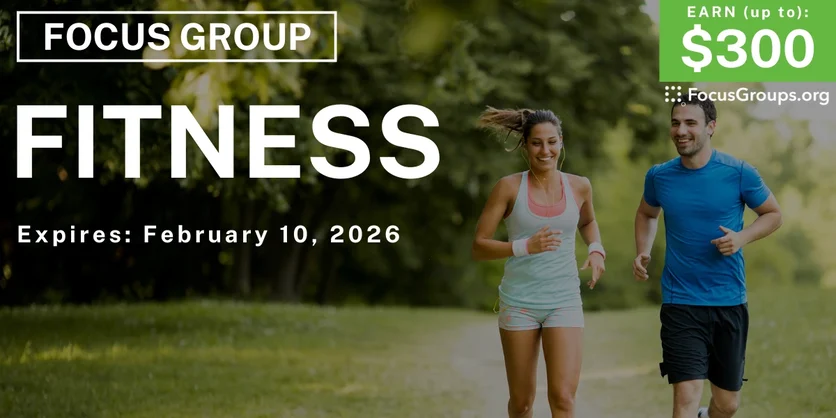 Focus Group in Tampa on Fitness - up to $300 - up to $300 - 01/29/2026