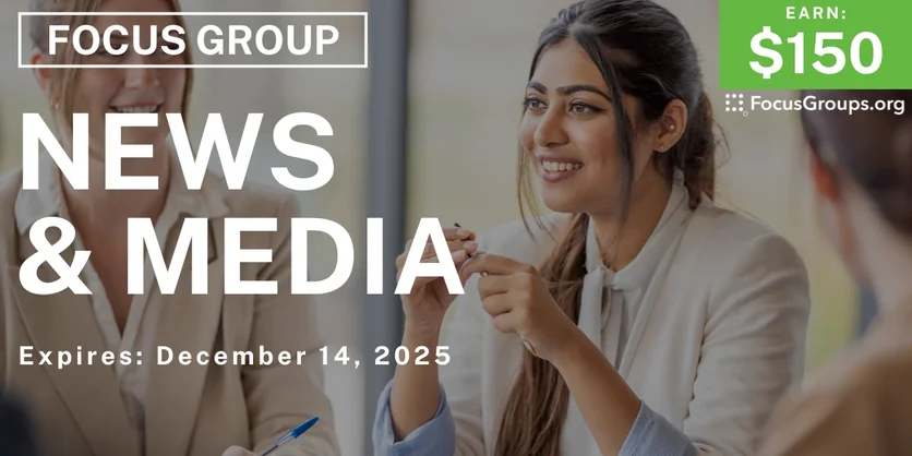 Focus Group in Tampa on News & Media - $150 - $150 - 12/02/2025