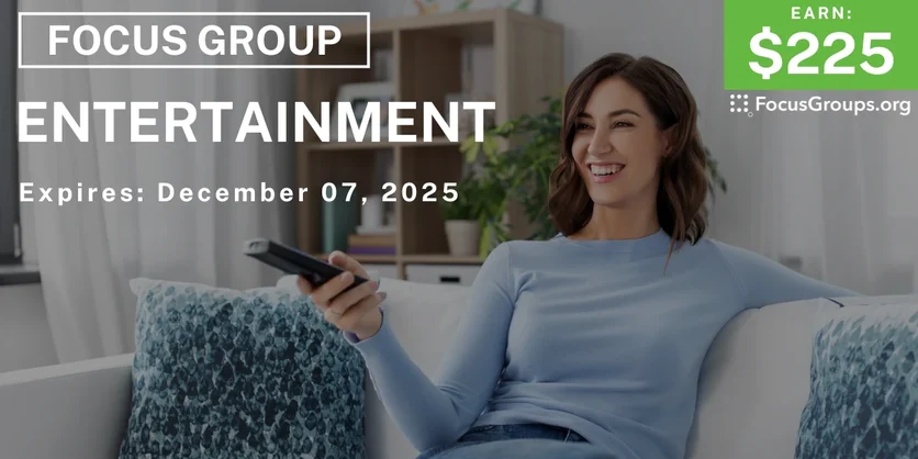 Research Study on Entertainment - $225 - $225 - 12/03/2025